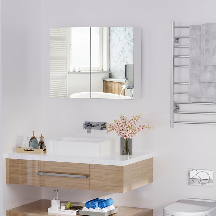 Actual product image Homcom Bathroom mirror cabinet (15 x 80 x 60 cm)