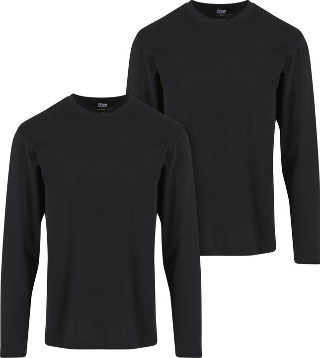 Produktbild Urban Classics Basic Longsleeve 2-Pack black+black 3XL (3XL)