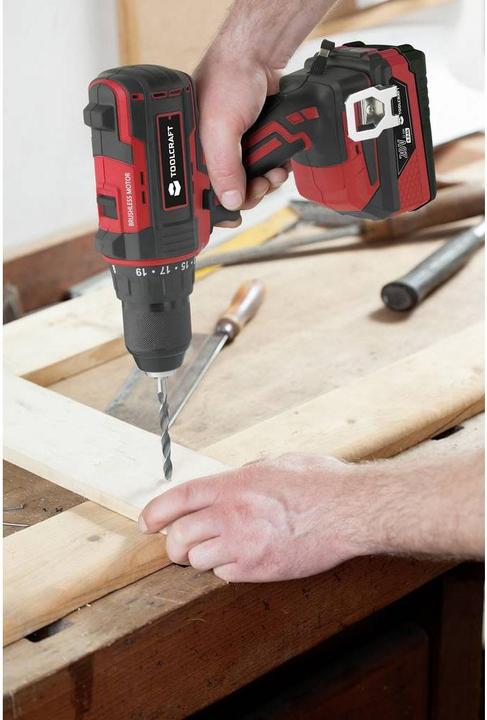 Actual product image Toolcraft 20 V brushless drill