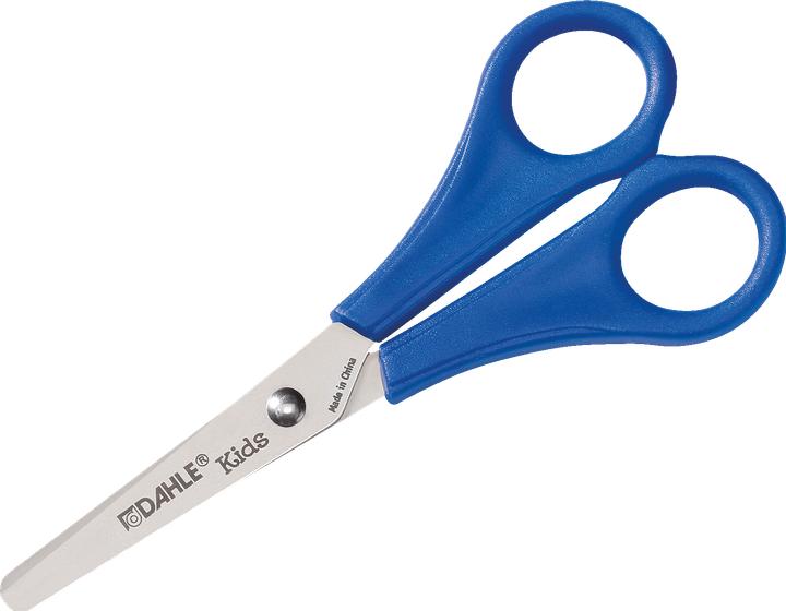 Actual product image Dahle Children's scissors round 13 cm, blue handle (13 cm)