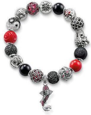 Immagine prodotto Hermex Bracciale con ciondoli in argento placcato - 22cm (22 cm, Lega metallica)