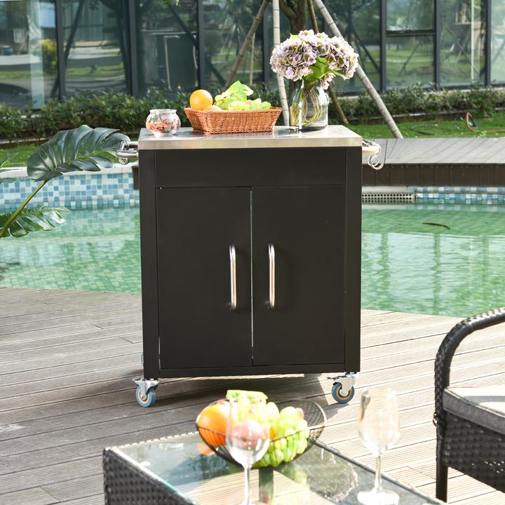 Actual product image Homcom Kitchen cabinet on castors