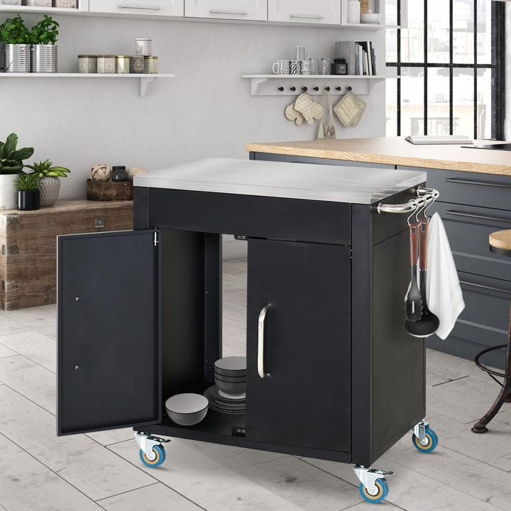 Actual product image Homcom Kitchen cabinet on castors