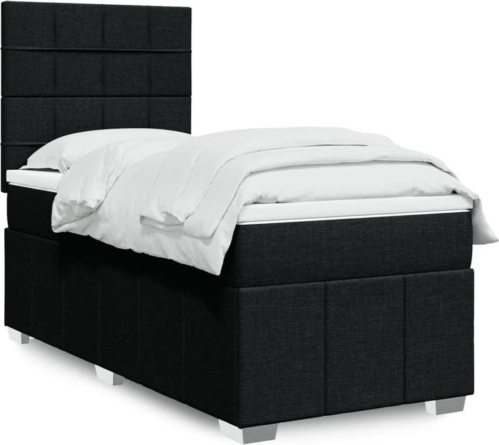 Produktbild vidaXL Bo x springbett mit Matratze 90 x 200 cm Stoff (90 x 200 cm)