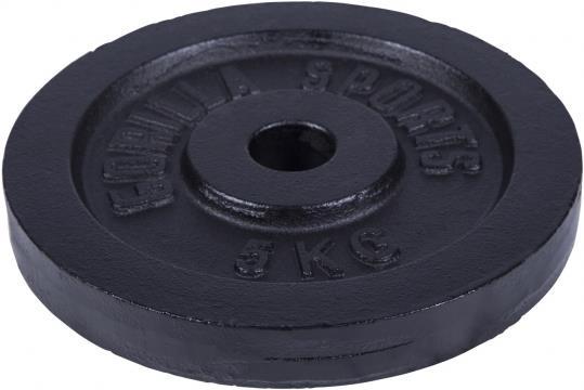 Actual product image Gorilla Sports Cast Iron Weight Plate Black 1,25-15 KG (1 x 5 kg)