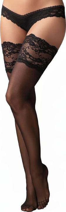 Christine Le Duc Christine Sexy Spitzenstrümpfe Schwarz