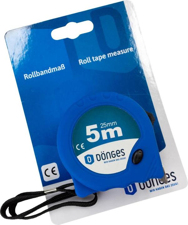 Actual product image Dönges Roll tape measure, soft case, blue, 500 cm, 25 mm (5 m)