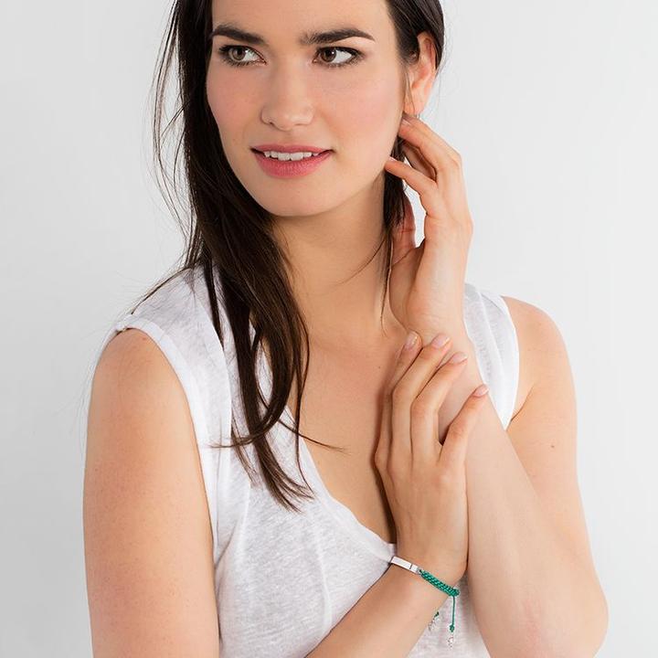 Immagine prodotto Thomas Sabo Bracciale Tartaruga Verde (21 cm, Argento, Materiale sintetico)
