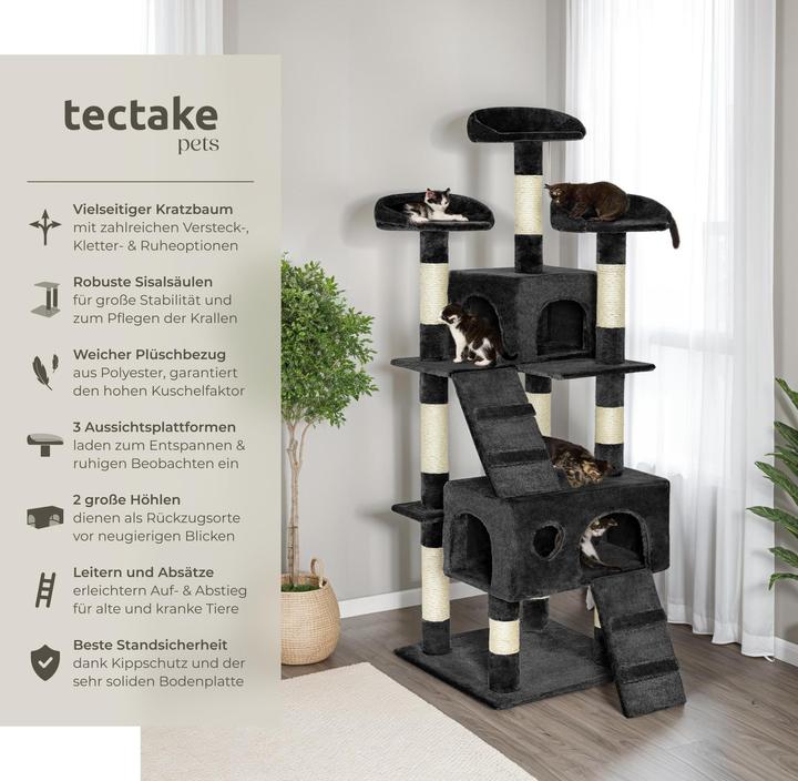 Produktbild tectake Mogli (170 cm, Schwarz, Weiss)