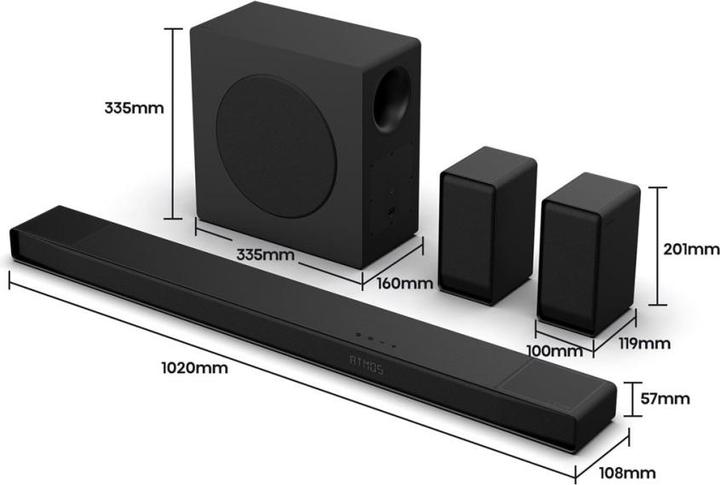 Actual product image Hisense AX5140Q Dolby Atmos Soundbar (600 W, 5.1.4 Channel)