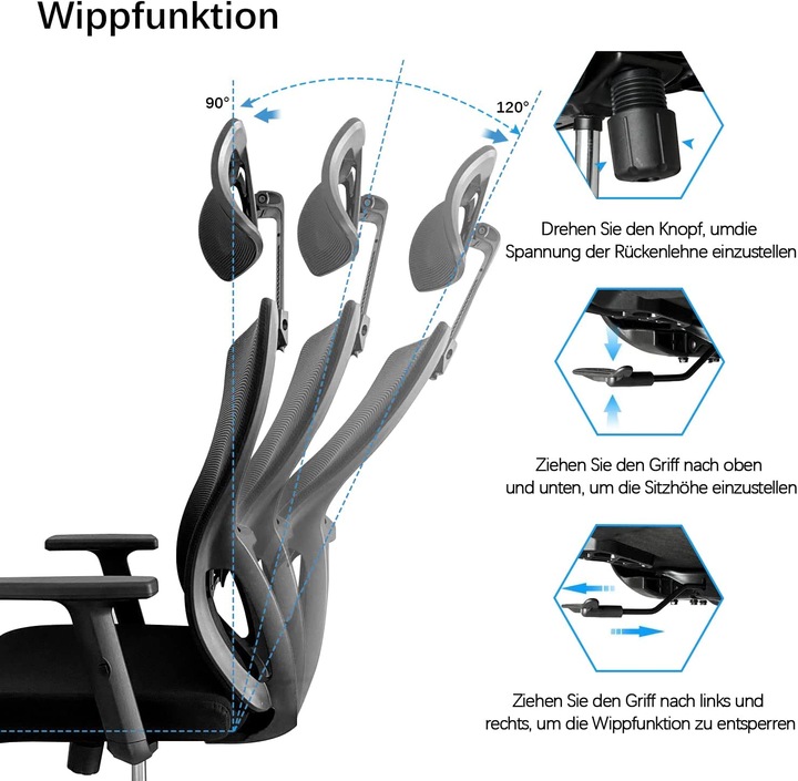 Actual product image Durrafy Adjustable desk chair