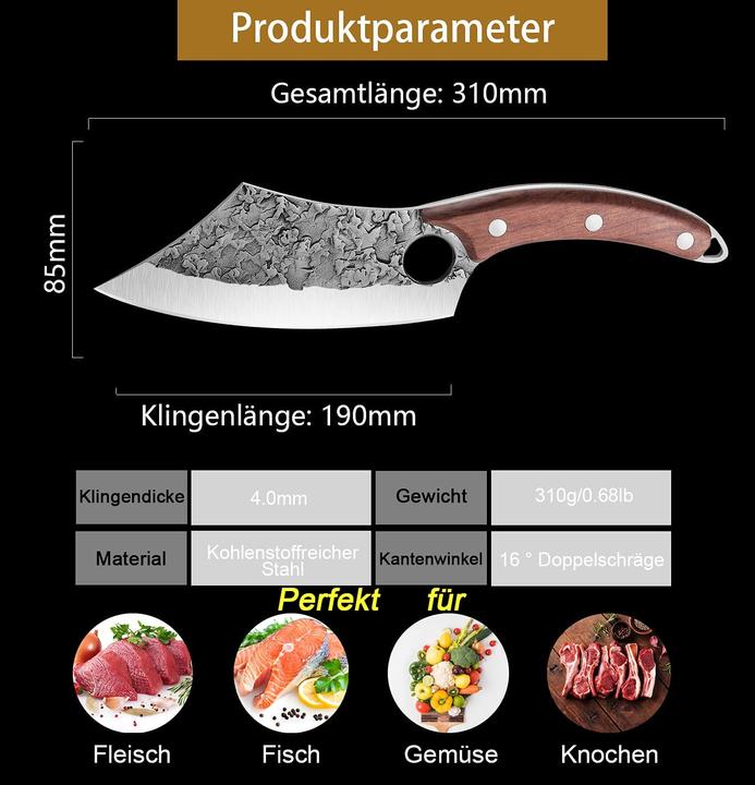 Produktbild Dream Reach Ausbeinmesser mit Lederscheide (19 cm)