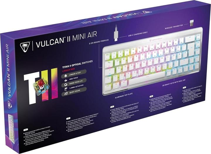 Actual product image Turtle Beach Vulcan II Mini Air gaming keyboard, white (DE, Wireless)