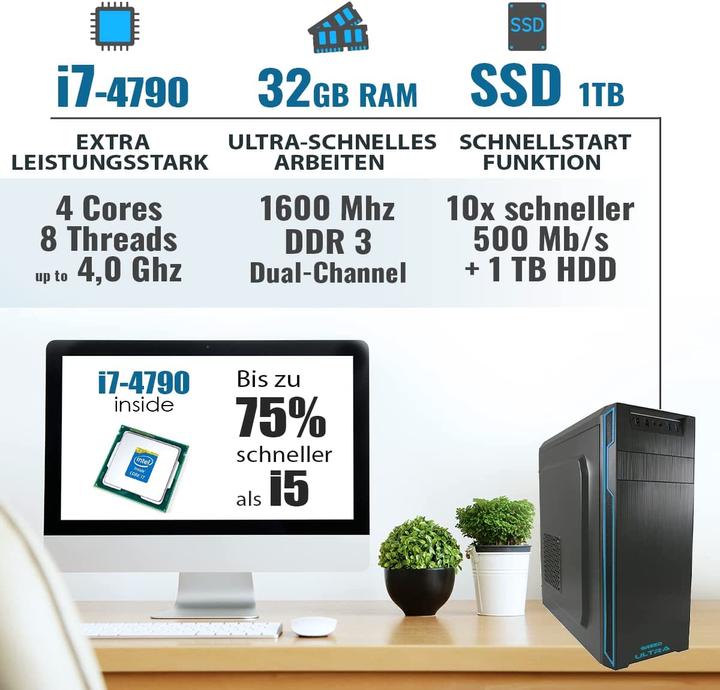 Produktbild Greed Ultra (1000 GB, 32 GB, Intel Core i7-4790)
