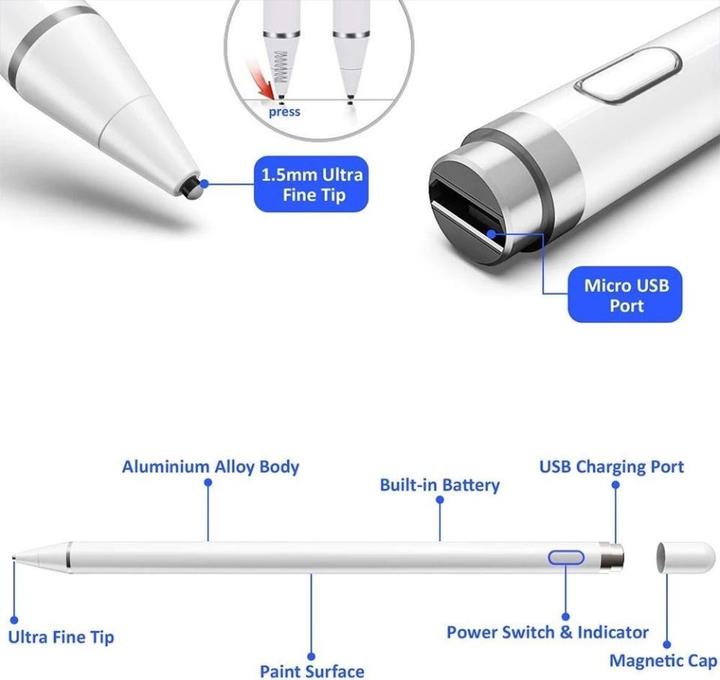 Produktbild PowerGuard High Precision Active Stylus Universal Touchscreen Pencil