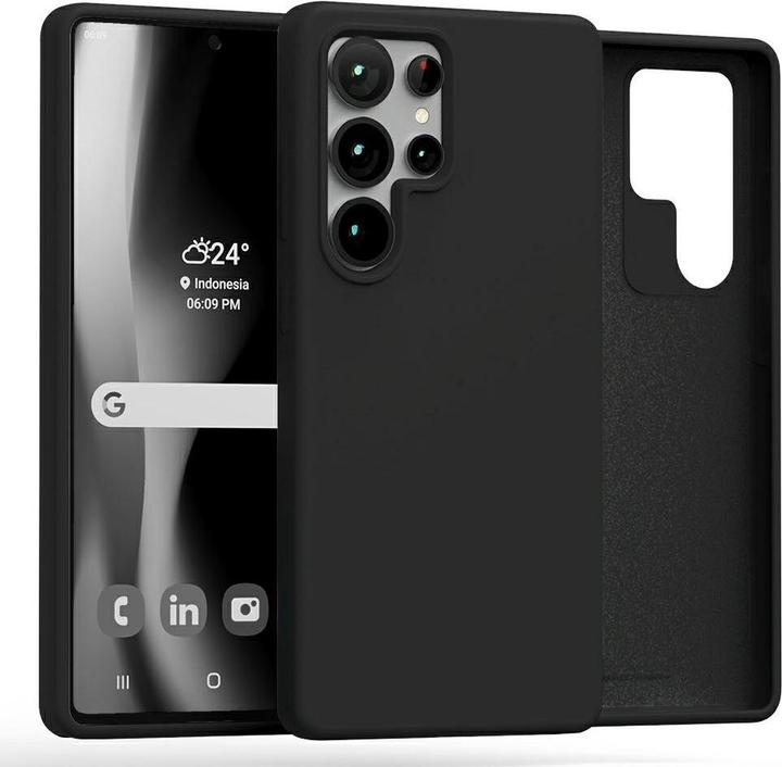Actual product image Silicone Sam S25 Ultra S938 czarny/black (Samsung Galaxy S25 Ultra)