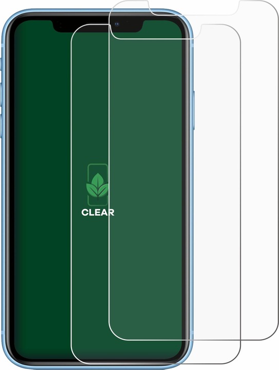 Actual product image ScreenLeaf Protective film sustainable screen protector screen protector film clear transparent (2 Piece, Apple iPhone XR)