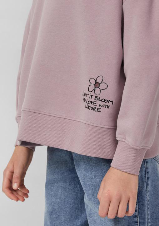Produktbild s.Oliver Sweatshirt Kuscheliges Oversize-Sweatshirt mit dezentem Print (134, 140)