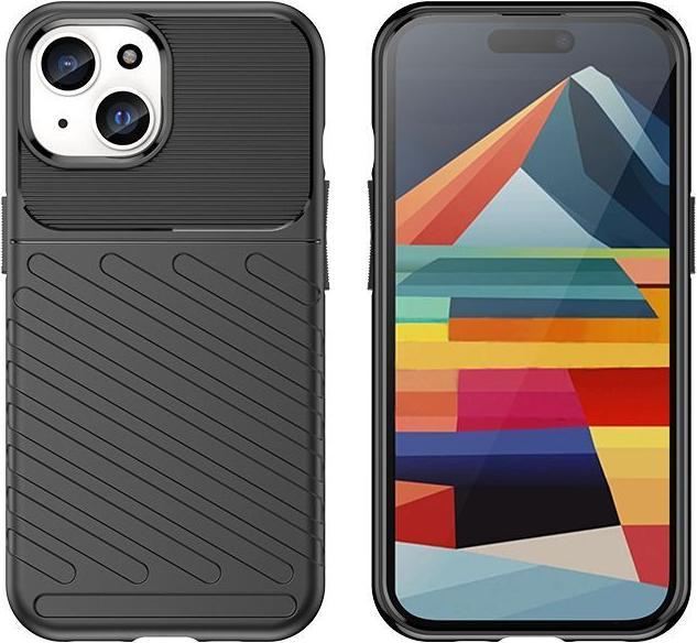 Actual product image Hurtel Armored iPhone 15 Thunder Case - blue (Apple iPhone 15)