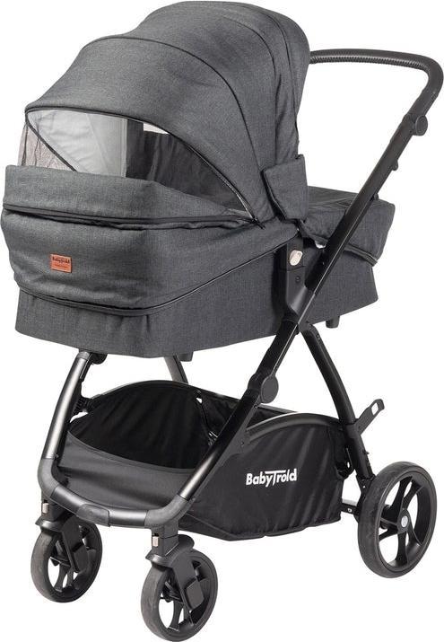 Actual product image Babytrold Mini Combi Pram Black Melange