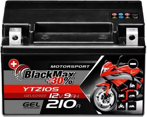 Actual product image BlackMax YTZ10-S Motorcycle Battery Gel YTZ10S-BS/YT10B-4 (DIN 50922) (12 V, 9 Ah, 210 A)
