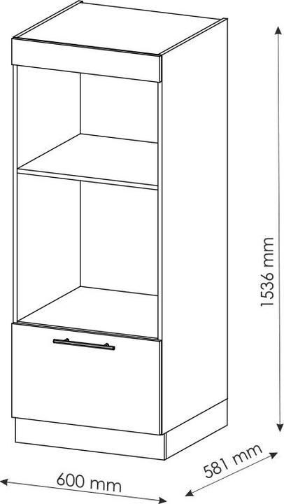 Produktbild Vicco Mikrowellenschrank Fame-Line (60 x 58 x 154 cm)