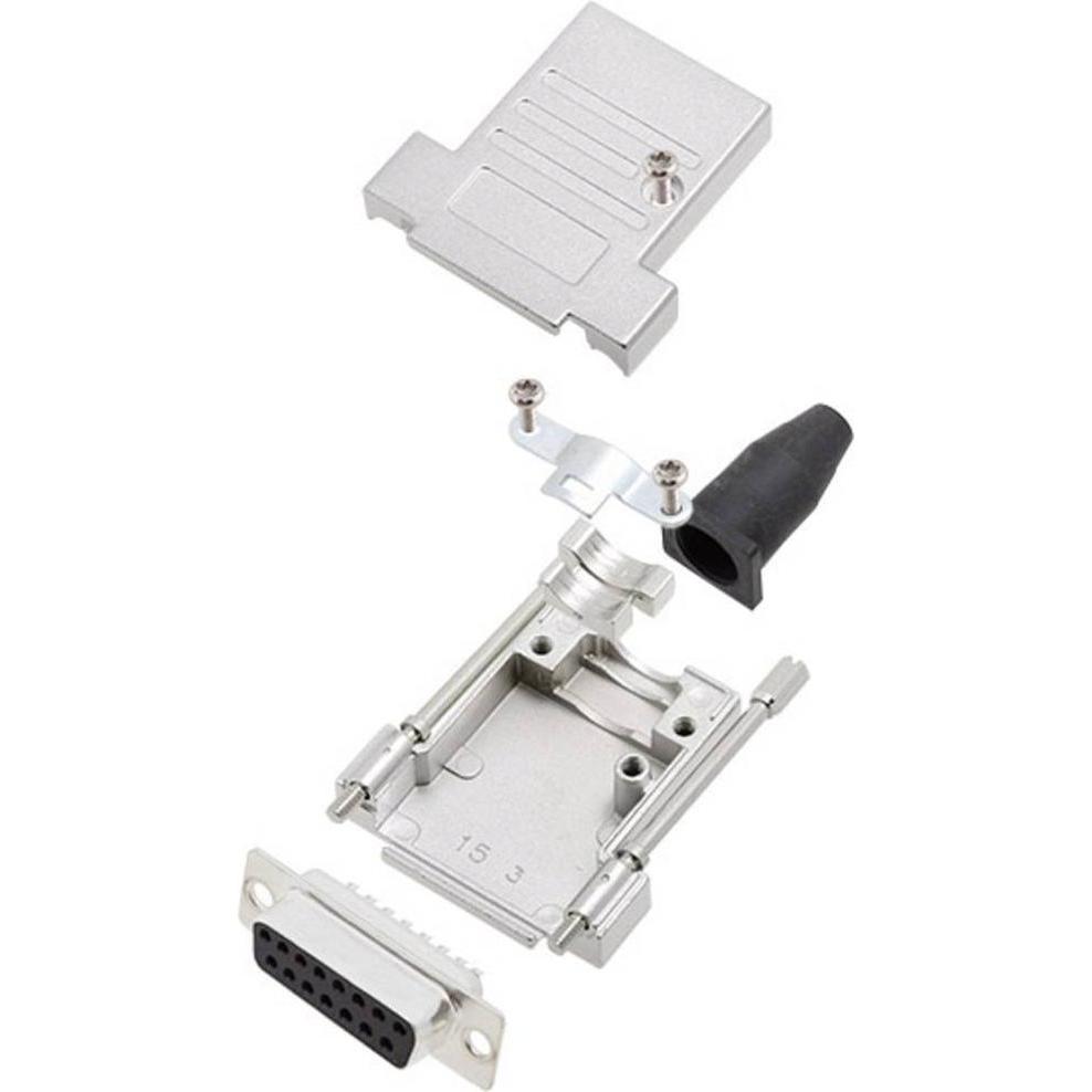 Amphenol L17DTSL09-RG-LJS-T+L77SDE09S D-SUB Buchsenleisten-Set 180 ° Polzahl (n, Elektronikkabel + Stecker, Silber