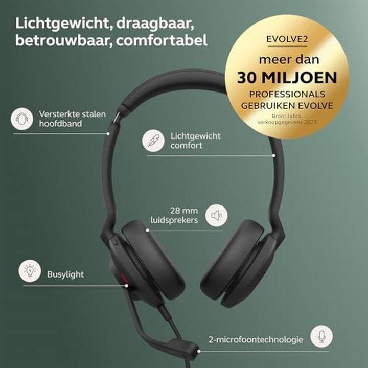 Image du produit Jabra Evolve2 30 SE UC (Filaire, USB-C)