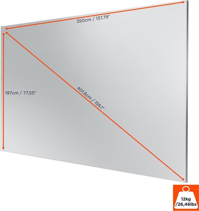 Productafbeelding Celexon Expert PureWhite - Scherm - geschikt voor wandmontage - 402 cm (158") (158.27", 16:9)