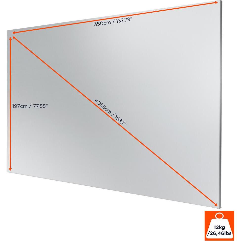 Thumbnail - Celexon Expert PureWhite - Leinwand - geeignet für Wandmontage - 402 cm (158") (158.27", 16:9), Leinwand, Weiss