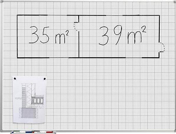 Immagine prodotto eurokraft basic Lavagna a quadretti (1200 x 900 mm)
