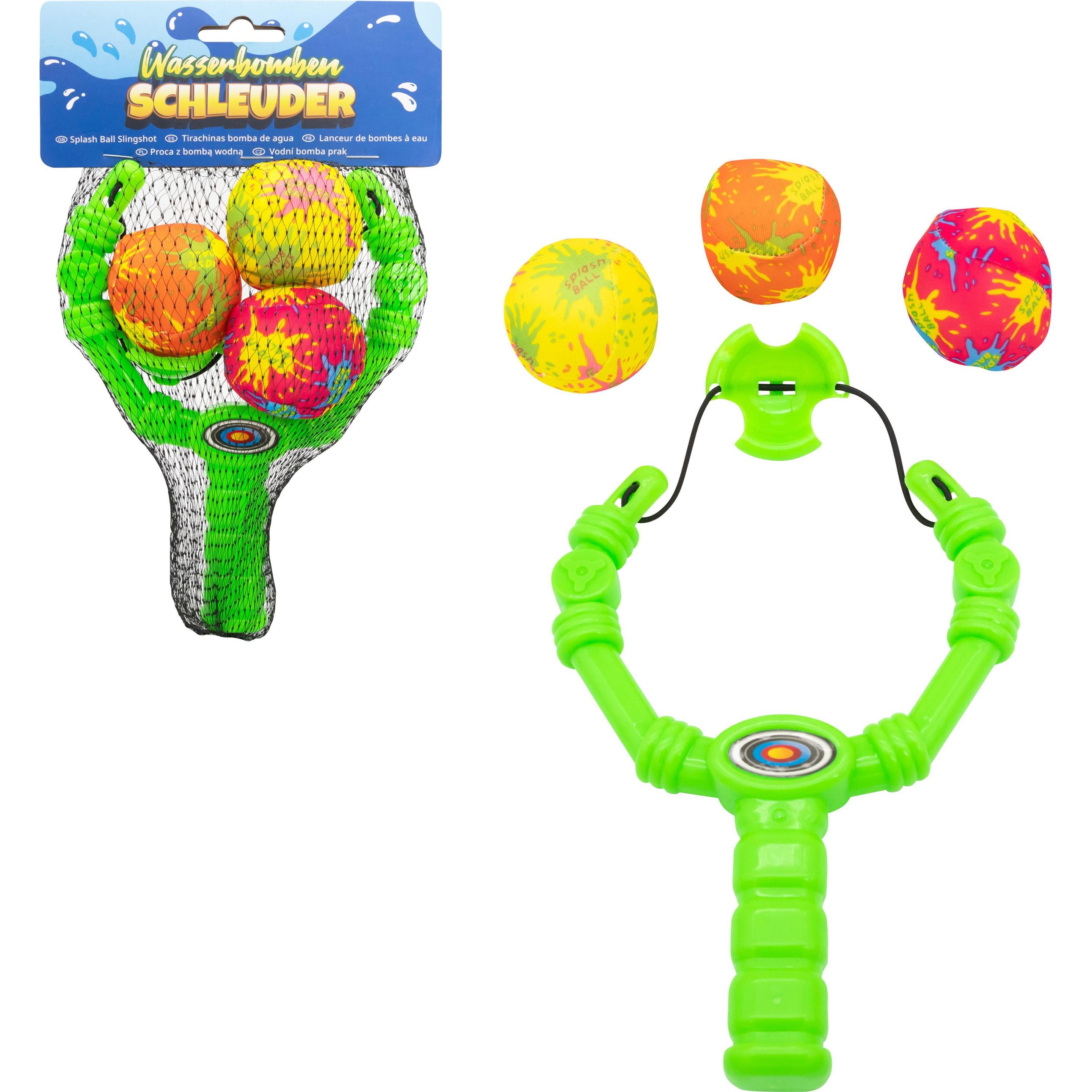 Trendy Import Wasserball Schleuder-Set 3 Wasserbomben D5cm