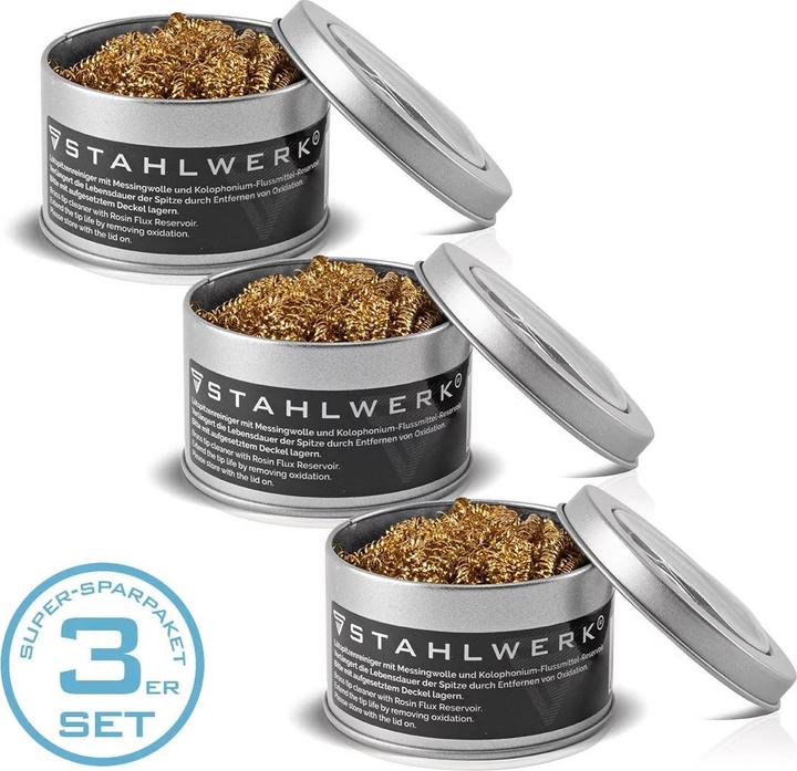 Actual product image Stahlwerk 3 x soldering iron tip cleaner 20 g for effective cleaning
