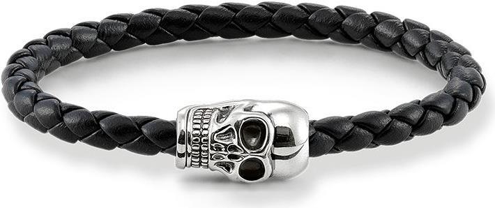 Actual product image Thomas Sabo Leather Bracelet Skull (14 cm, Leather, Silver)
