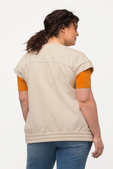 Immagine prodotto Ulla Popken Gilet di felpa di cotone biologico in stile utility con taglio smanicato e scollo rotondo (46, 48)