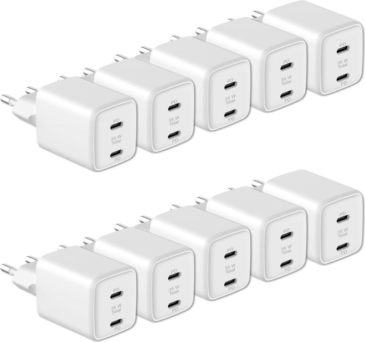 Produktbild LMP 35W GaN Dual-Port Adapter (10er Pack) - Kompakter (35 W, 2 Ports)