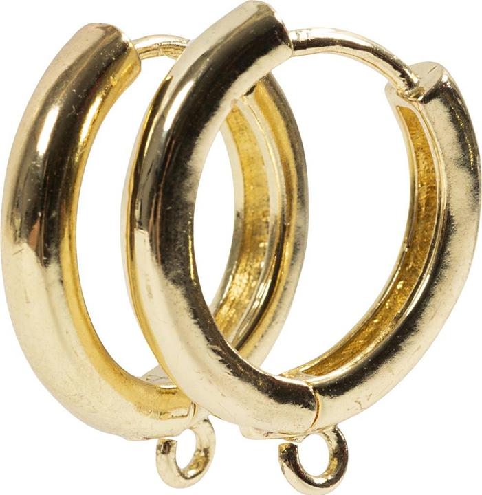 Actual product image Creativ Company Ohrring 2 x 2 Paar, Vergoldet, Material: Messing (Brass)