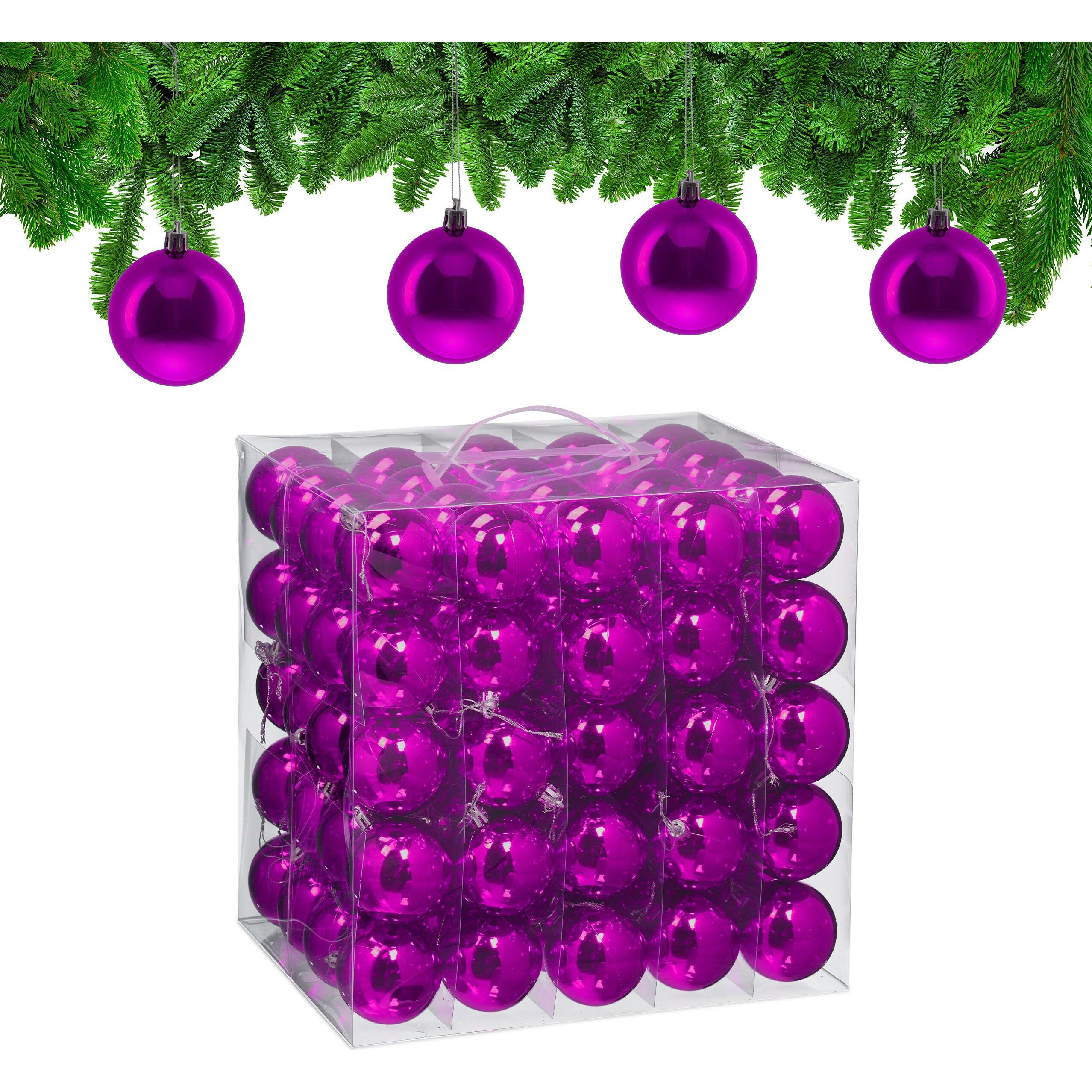 Relaxdays, Decorazioni per albero di Natale, Weihnachtskugeln 100er Set (100 -parte)
