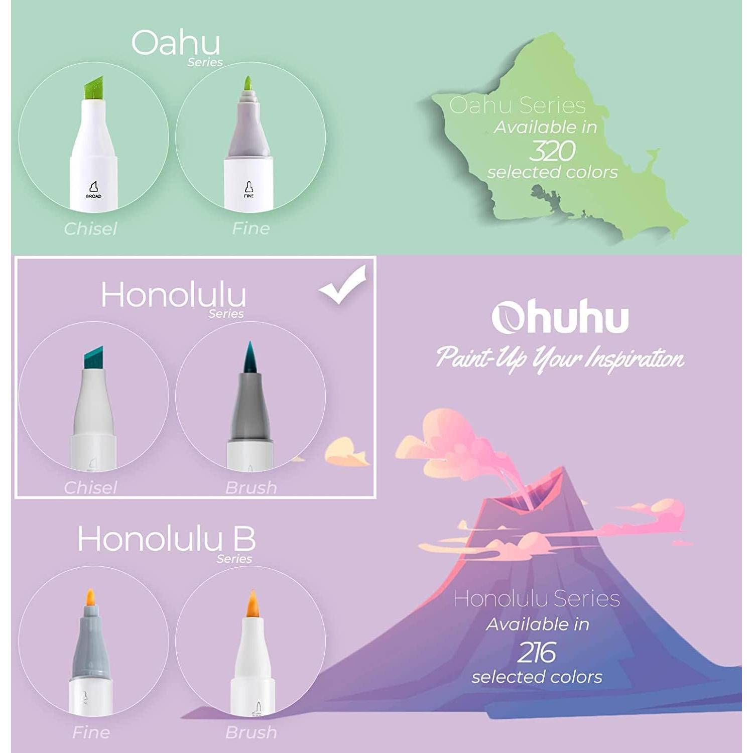 Ohuhu, Marker, Honolulu (Mehrfarbig, 48 x)