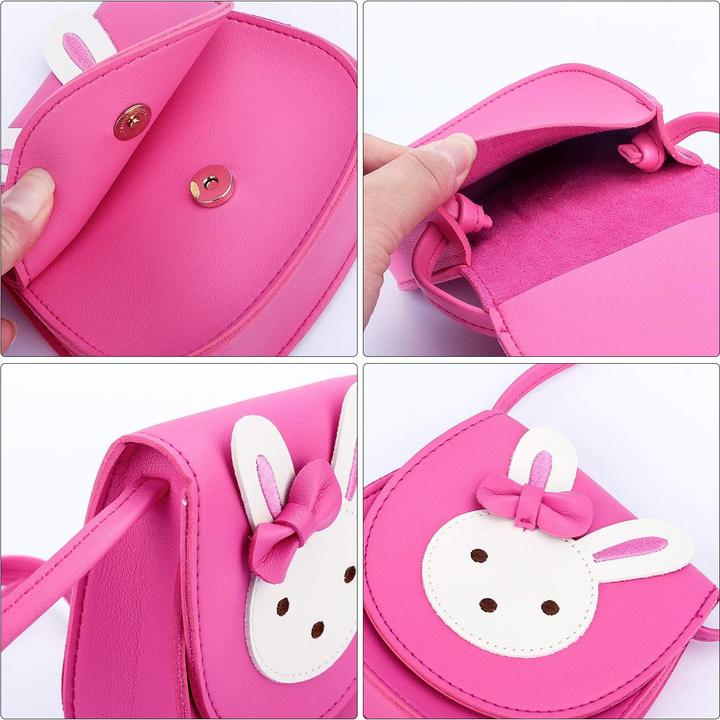 Produktbild Only-Bags.Store Kinder Umhängetasche, niedliche Hase Crossbody Tasche, PU-Leder