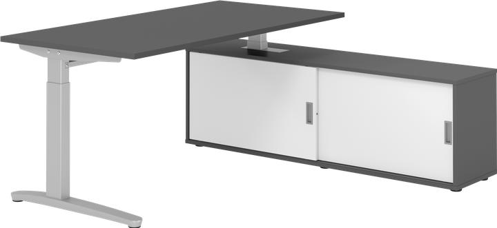 Graphite, Silver, White