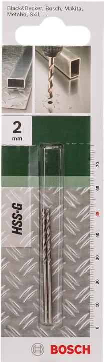Actual product image Bosch Zubehör Metal drill HSS-G 2 (2 mm)
