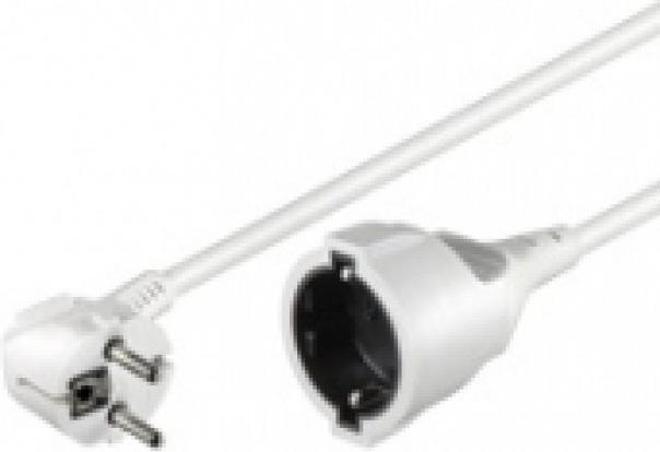 Actual product image Goobay Power cable extension 5.0m white earthing contact plug>earthing contact socket. (5 m, CEE 7/4)