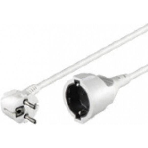 Goobay, Verlängerungskabel, Stromkabel Verl?ngerung 5,0m wei? Schutzkontaktstecker>Schutzkontaktb. (5 m, CEE 7/4)