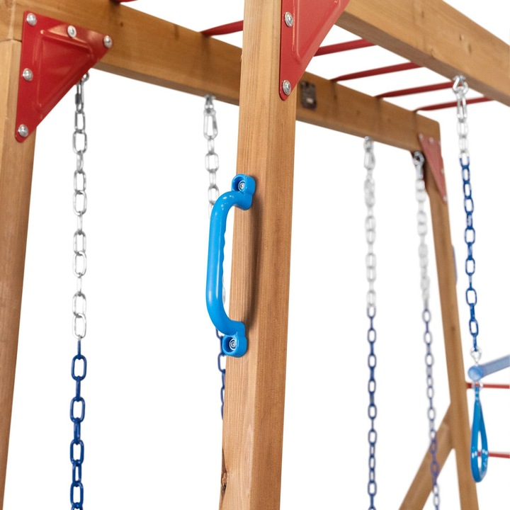 Actual product image Hillvert Climbing frame - 2 swings - gymnastic rings - ladder wall