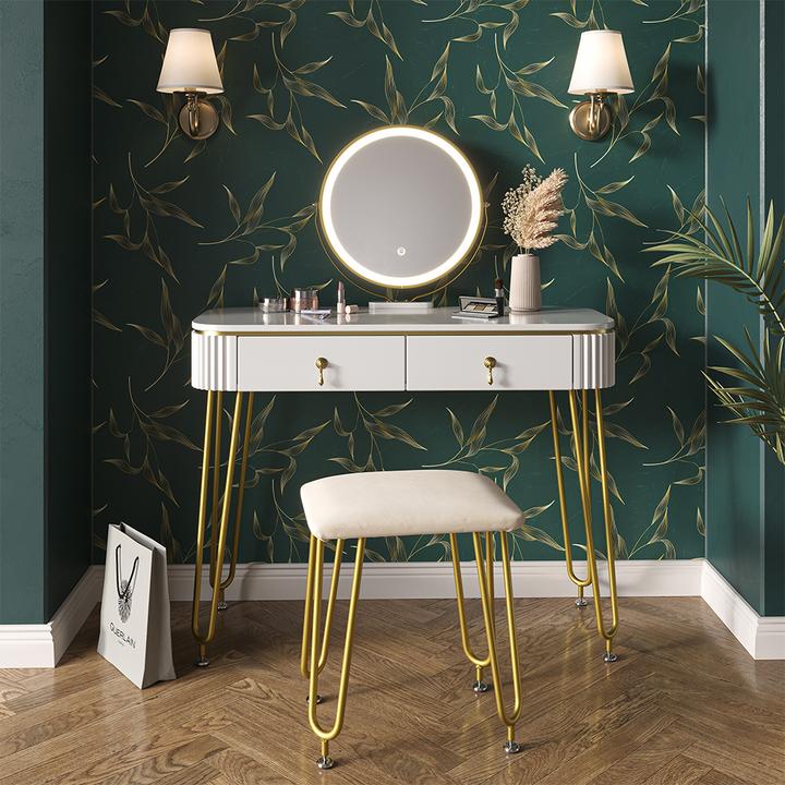 Image du produit Vicco Grace avec éclairage LED et tabouret (100 x 40 x 126 cm)