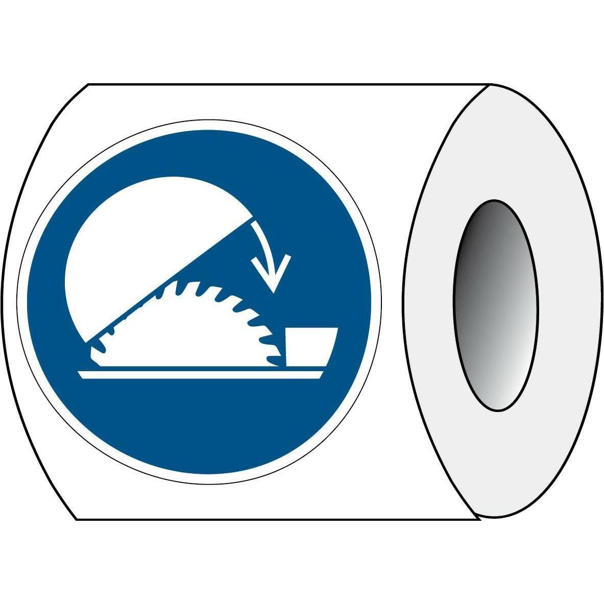 Brady, Etiketten, ISO 7010 PIC M031 B-7541 ISO Sicherheitskennzeichnung - Schutzklappe für Sägeblatt verwend