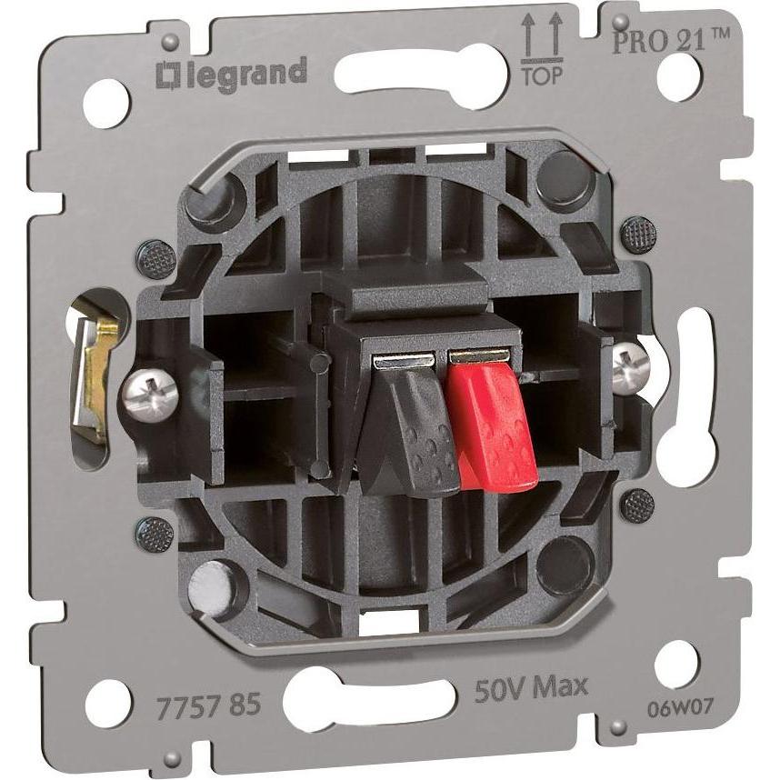 Legrand Eins. Hi-Fi Anschluss 1-f 775785 PRO21-Einsatz, Taster + Schalter, Weiss