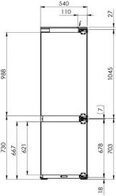 Image du produit Samsung Réfrigérateur-congélateur BRB26715DWW/WS (264 l)