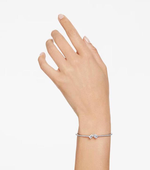 Produktbild Swarovski Mesmera Armreif Verschiedene Schliffe Weiss (17.30 cm, Swarovski Metall)